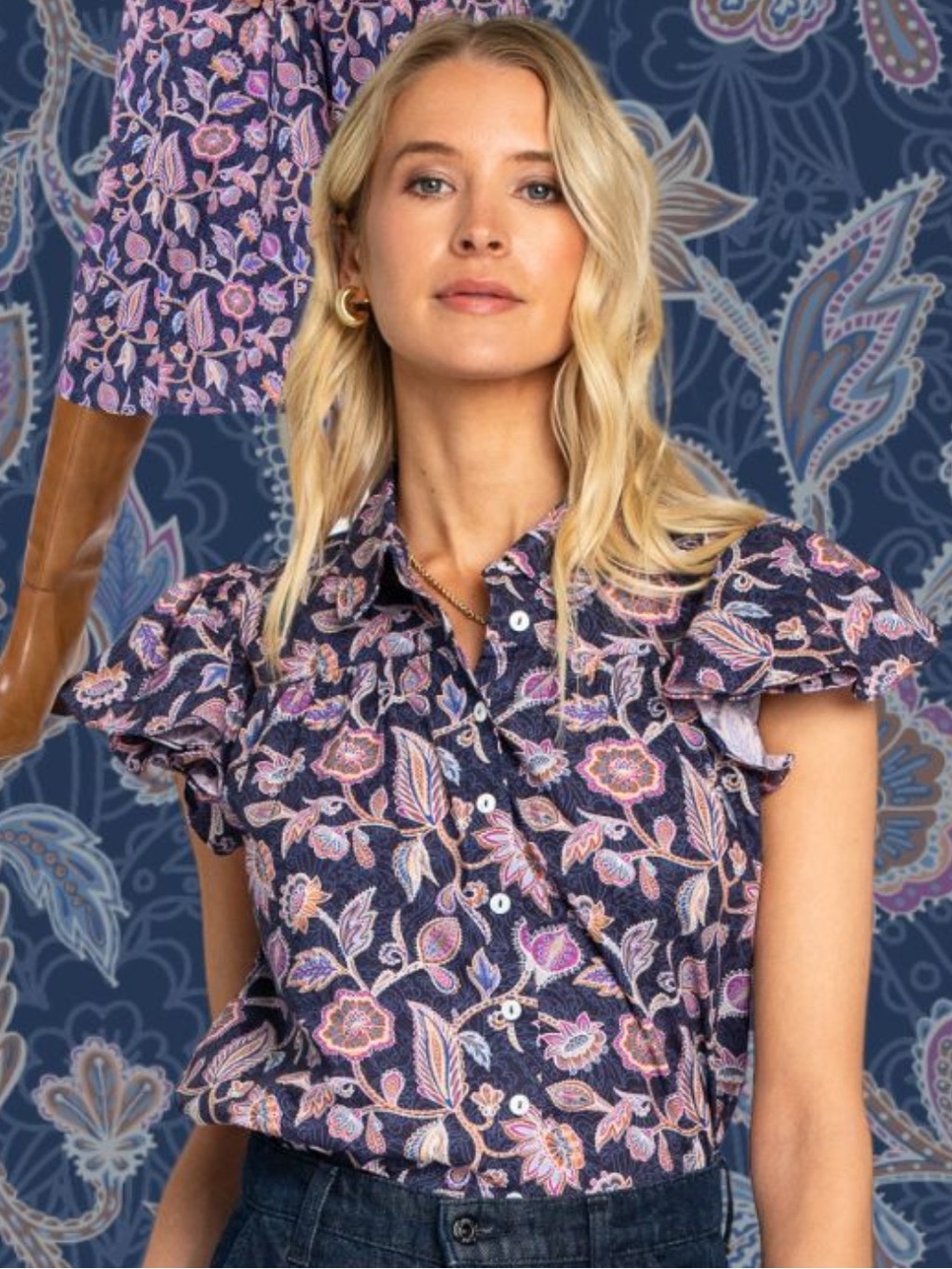 Elizabeth James the Label Floral Blouse
